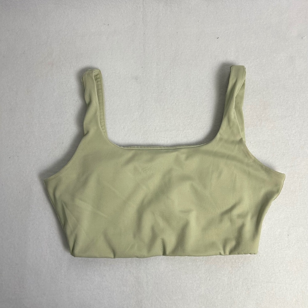 Athleisure Madewell MWL Womens Size S Sage Green Square Neck Sports Bra Active